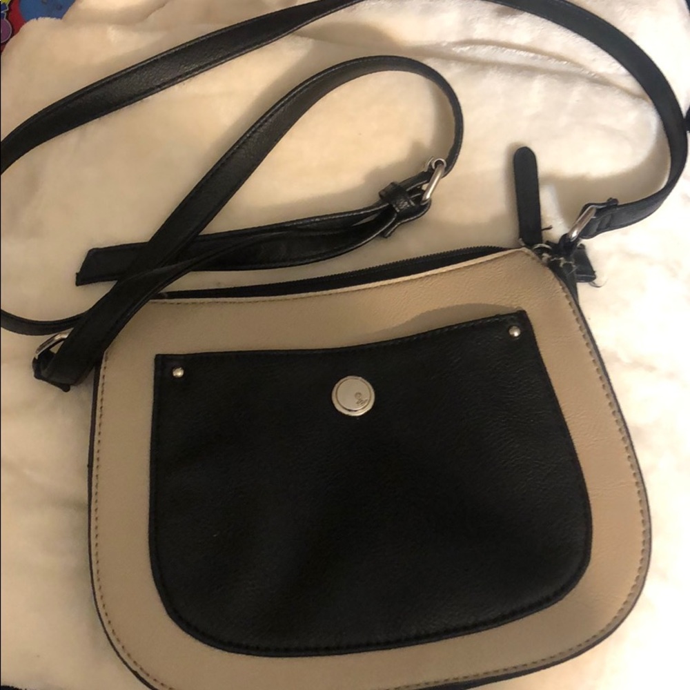 Nine west crossbody bag beige & black